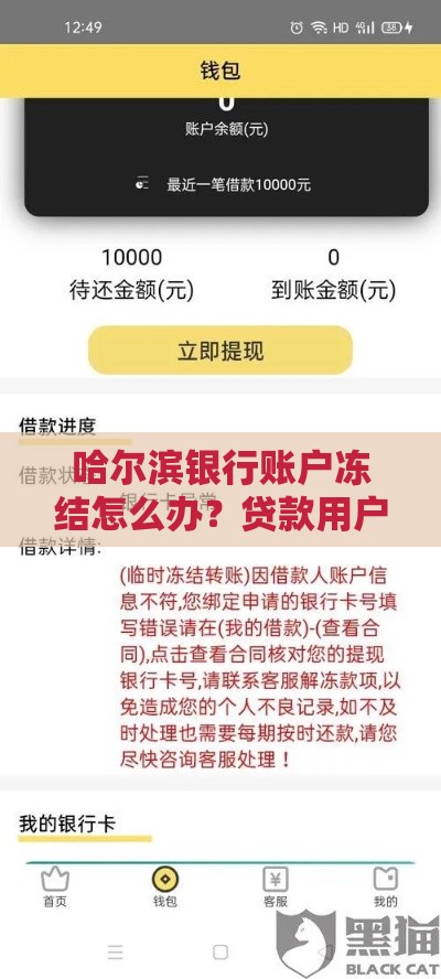 哈尔滨银行账户冻结怎么办？贷款用户必看解决方案！