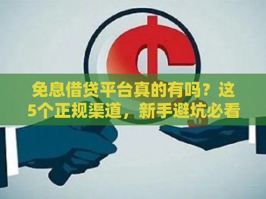 免息借贷平台真的有吗？这5个正规渠道，新手避坑必看！