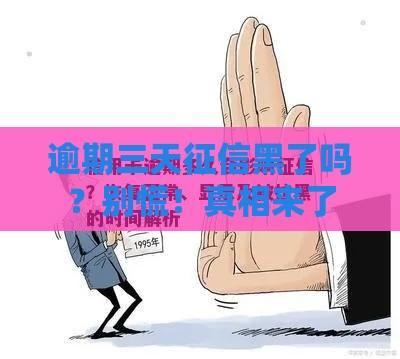 逾期三天征信黑了吗？别慌！真相来了