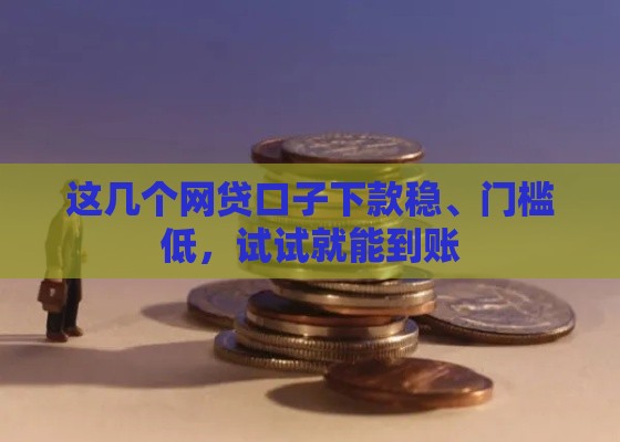 这几个网贷口子下款稳、门槛低，试试就能到账