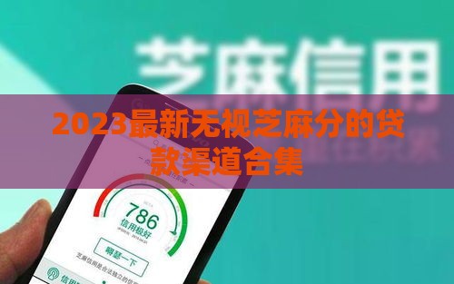 2023最新无视芝麻分的贷款渠道合集