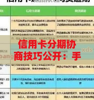 信用卡分期协商技巧公开：手把手教你跟分期乐谈条件