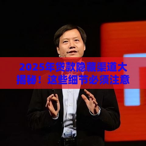 2025年贷款隐藏渠道大揭秘！这些细节必须注意