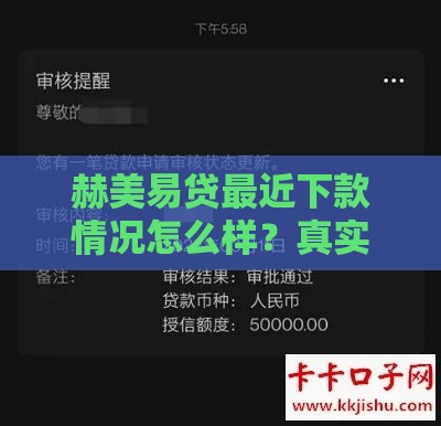 赫美易贷最近下款情况怎么样？真实用户反馈+最新审核重点解析