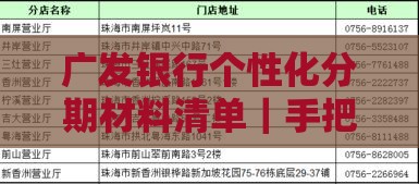 广发银行个性化分期材料清单｜手把手教你准备全攻略