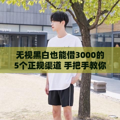 无视黑白也能借3000的5个正规渠道 手把手教你避坑