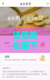 征信差也能下款？这些方法或许能帮你解决燃眉之急！