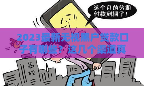 2023最新无视黑户贷款口子有哪些？这几个渠道真实靠谱！