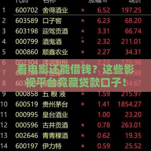 看电影还能借钱？这些影视平台竟藏贷款口子！