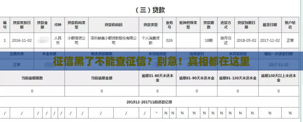 征信黑了不能查征信？别急！真相都在这里