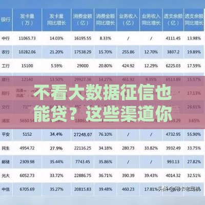 不看大数据征信也能贷？这些渠道你可能不知道