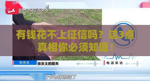 有钱花不上征信吗？这3点真相你必须知道！