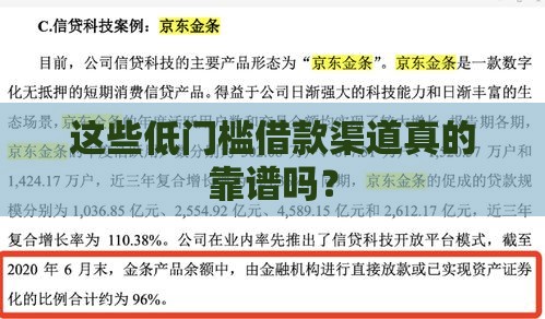 这些低门槛借款渠道真的靠谱吗？