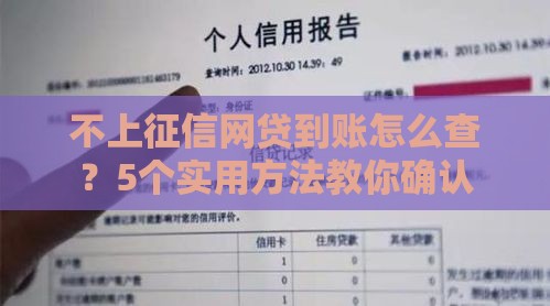 不上征信网贷到账怎么查？5个实用方法教你确认
