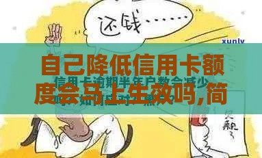 自己降低信用卡额度会马上生效吗,简单汇总5个18岁黑户专用口子
