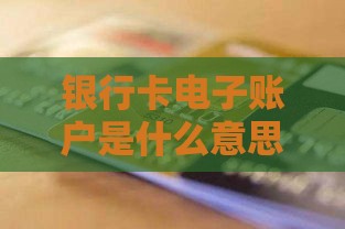 银行卡电子账户是什么意思,精心分析5款微信里的黑户口子