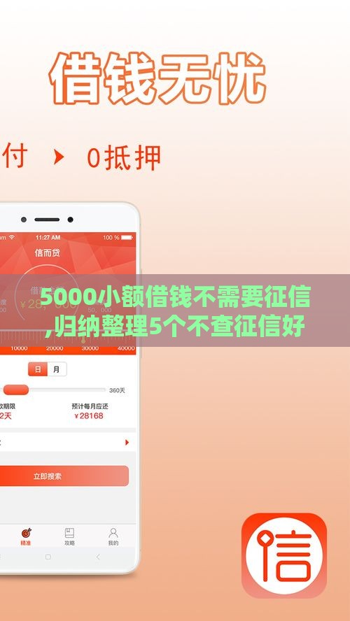 5000小额借钱不需要征信,归纳整理5个不查征信好下款的贷款平台