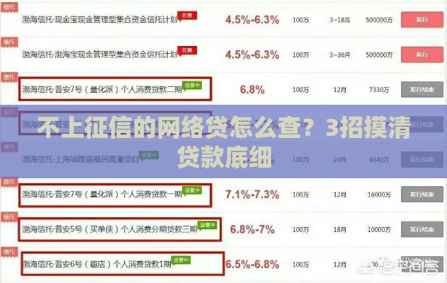 不上征信的网络贷怎么查？3招摸清贷款底细