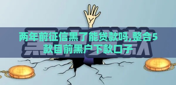 两年前征信黑了能贷款吗,整合5款目前黑户下款口子