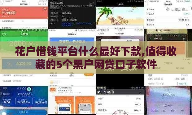 花户借钱平台什么最好下款,值得收藏的5个黑户网贷口子软件