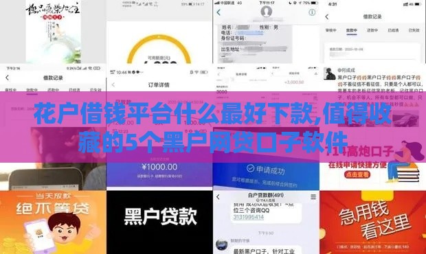 花户借钱平台什么最好下款,值得收藏的5个黑户网贷口子软件