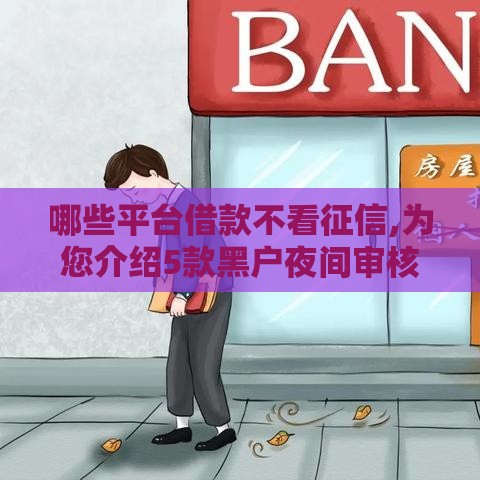 哪些平台借款不看征信,为您介绍5款黑户夜间审核口子