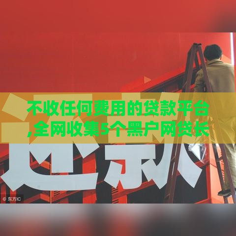 不收任何费用的贷款平台,全网收集5个黑户网贷长期口子