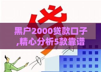 黑户2000贷款口子,精心分析5款靠谱黑户网贷口子