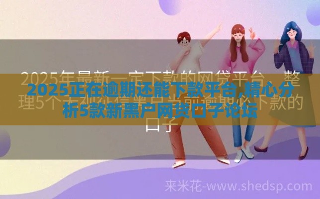 2025正在逾期还能下款平台,精心分析5款新黑户网贷口子论坛