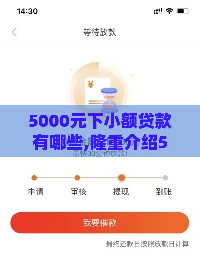 5000元下小额贷款有哪些,隆重介绍5个黑户秒下的口子有