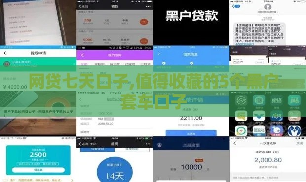 网贷七天口子,值得收藏的5个黑户套车口子