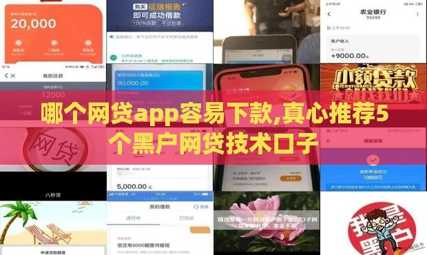 哪个网贷app容易下款,真心推荐5个黑户网贷技术口子