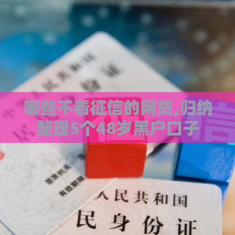 哪些不看征信的网贷,归纳整理5个48岁黑户口子