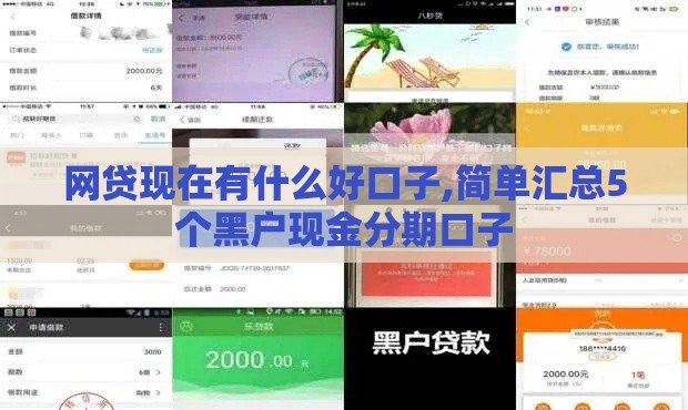 网贷现在有什么好口子,简单汇总5个黑户现金分期口子