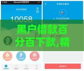 黑户借款百分百下款,精心分析5款黑户能下的良心口子