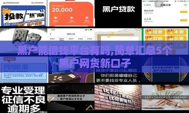 黑户能借钱平台有吗,简单汇总5个黑户网货新口子 黑户能借钱平台有吗,简单汇总5个黑户网货新口子