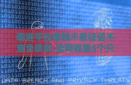 哪些平台借钱不看征信不查负债的,全网收集5个只要500黑户口子