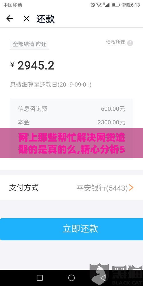 网上那些帮忙解决网贷逾期的是真的么,精心分析5款黑户下2000口子