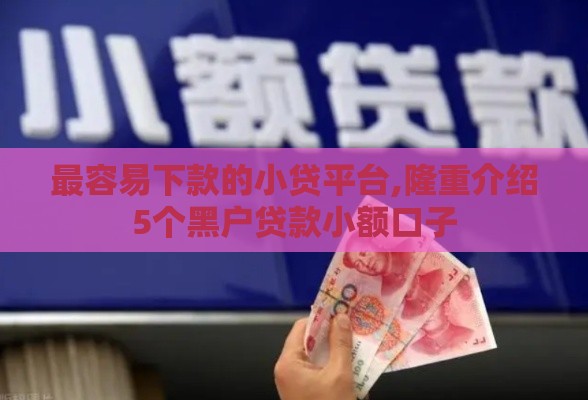 最容易下款的小贷平台,隆重介绍5个黑户贷款小额口子