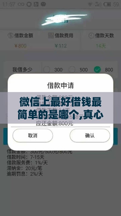 微信上最好借钱最简单的是哪个,真心推荐5个黑户有逾期贷款口子