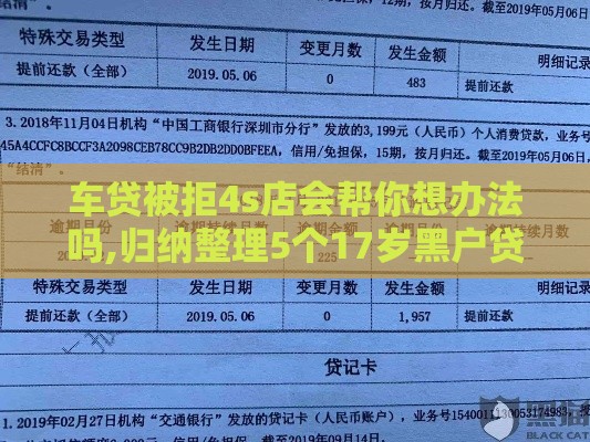 车贷被拒4s店会帮你想办法吗,归纳整理5个17岁黑户贷款口子 车贷被拒4s店会帮你想办法吗,归纳整理5个17岁黑户贷款口子