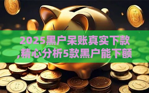 2025黑户呆账真实下款,精心分析5款黑户能下额度的口子