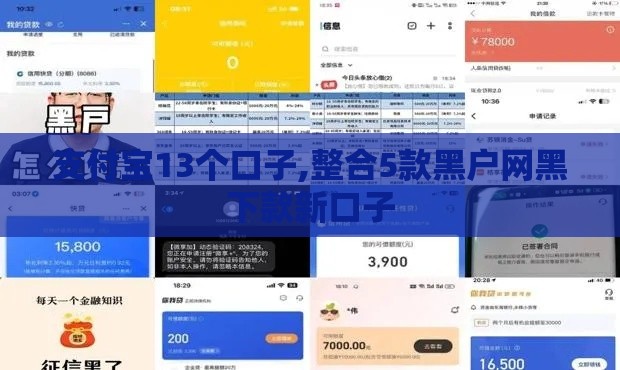 支付宝13个口子,整合5款黑户网黑下款新口子