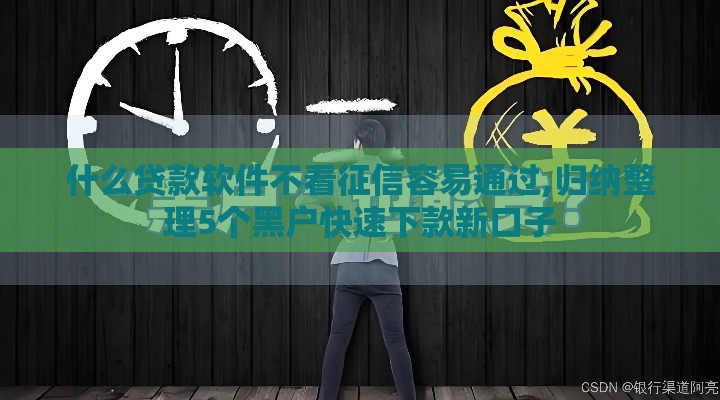 什么贷款软件不看征信容易通过,归纳整理5个黑户快速下款新口子