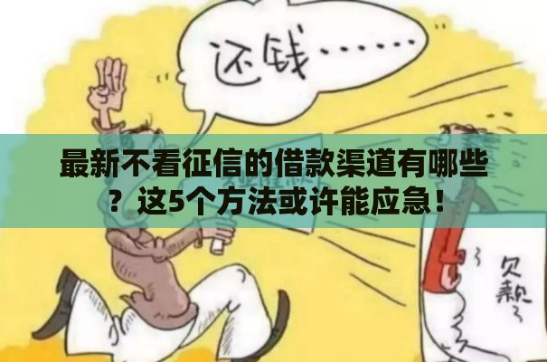 最新不看征信的借款渠道有哪些？这5个方法或许能应急！