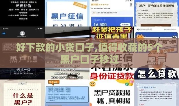 好下款的小贷口子,值得收藏的5个黑户口子秒过