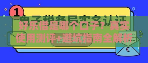 好乐借是哪个口子？真实使用测评+避坑指南全解析