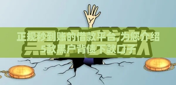 正规秒到账的借款平台,为您介绍5款黑户背债下款口子