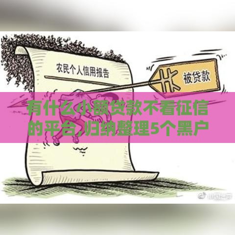 有什么小额贷款不看征信的平台,归纳整理5个黑户半夜下款的口子 有什么小额贷款不看征信的平台,归纳整理5个黑户半夜下款的口子