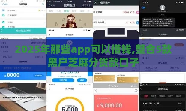 2025年那些app可以借钱,整合5款黑户芝麻分贷款口子 2025年那些app可以借钱,整合5款黑户芝麻分贷款口子